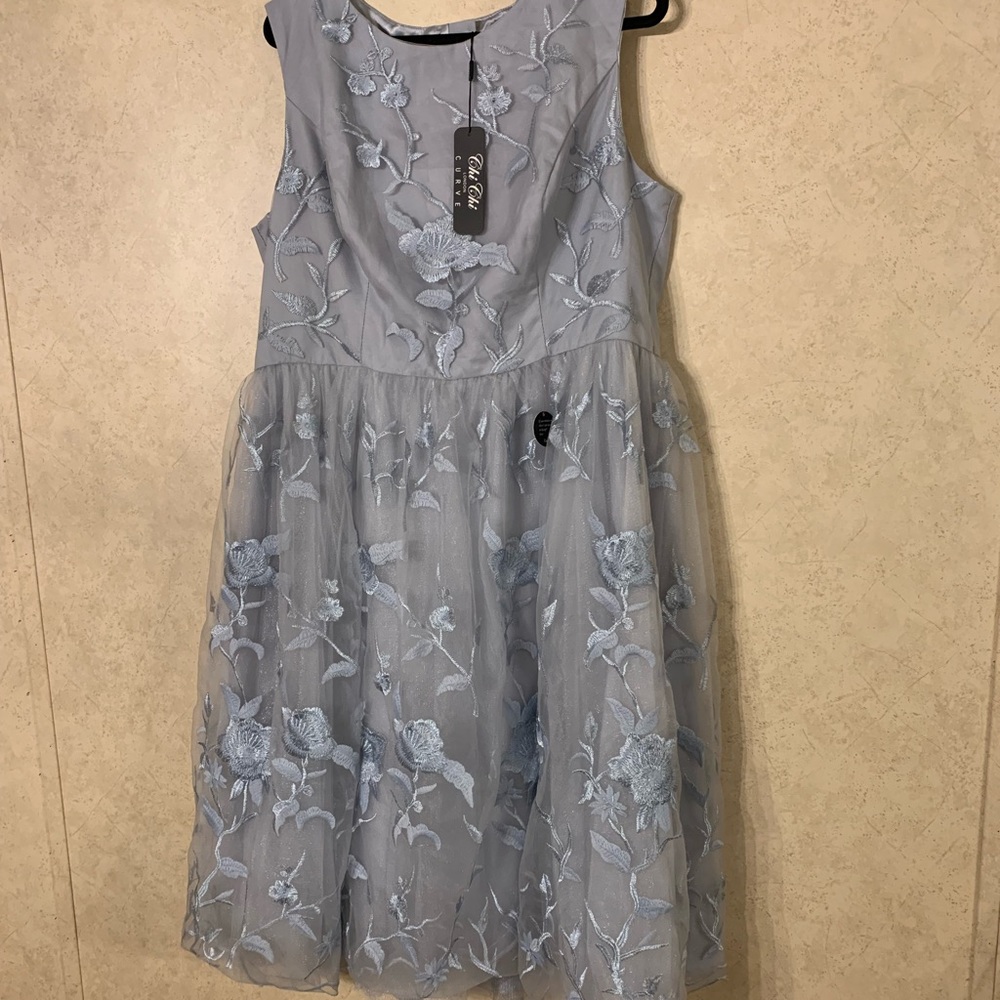 Chi Chi London Dress - Gray Tulle Dress